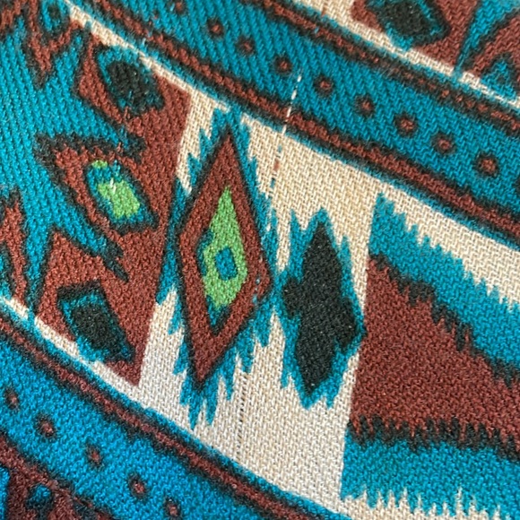 Free People Bohemian Aztec Print Turquoise and Brown Dress - Picture 8 of 9